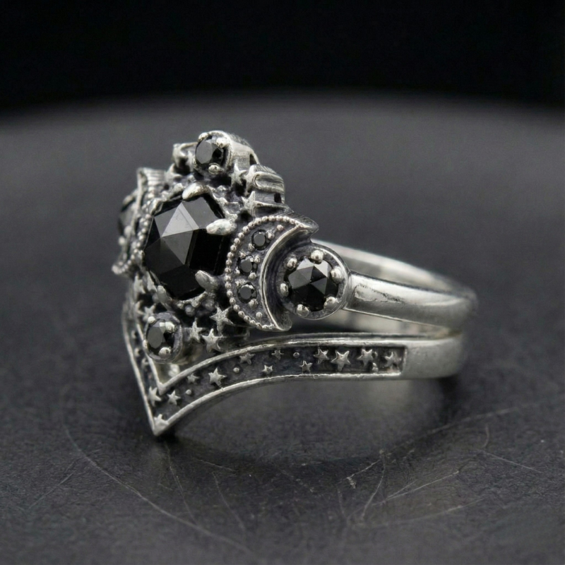 Triple Moon Ring