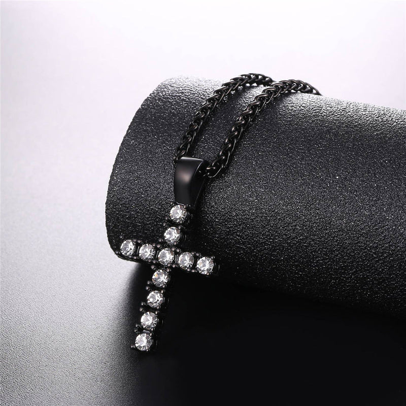 Cubic Zirconia Cross Necklace Pendant for /