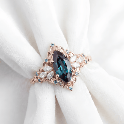 Shadowleaf Guardian Crystal Ring