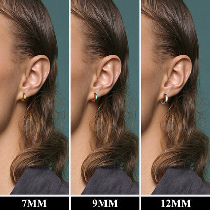 Classic Stainless Steel Huggie Hoop Earrings Set for 3 Piece