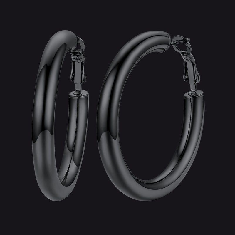 Chunky 5mm Hoop Earrings With Lobster Clasp for