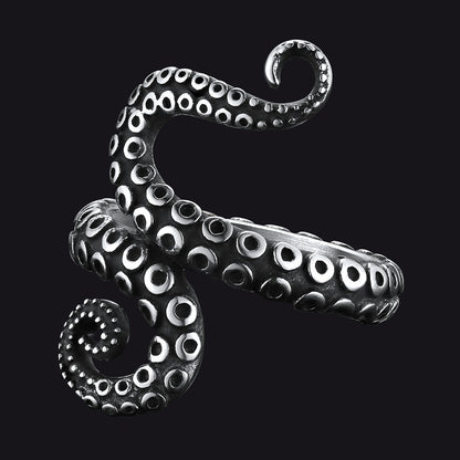 Punk Octopus Tentacle Ring for in Stainless Steel