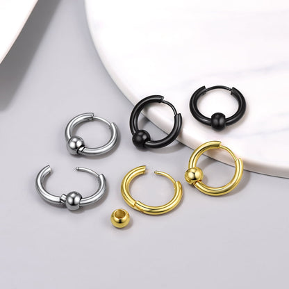 Samll Piercing Huggie Hoop Earrings Set for 3 Pairs