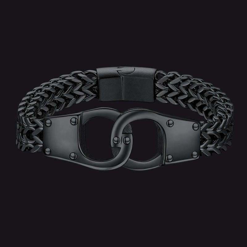 Handcuffs Chain Bracelet for With Celtic Knot in Stainless Steel