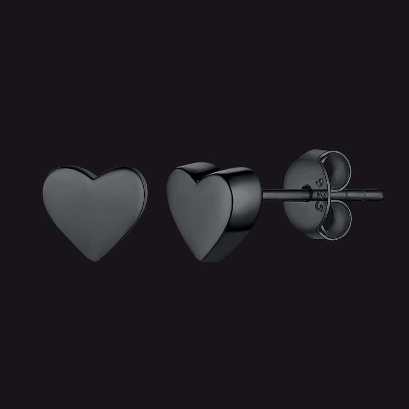 Sterling Silver Heart Stud Earrings for Kids