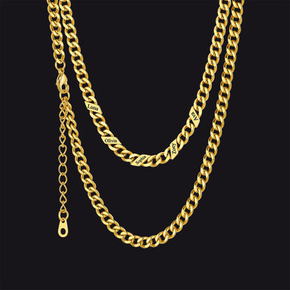 Custom Cuban Link Chains With Names Necklace for , 5/7/9mm Width