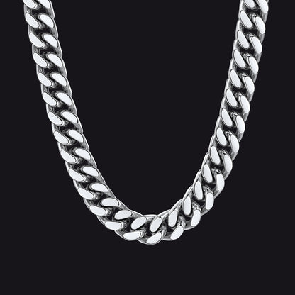 Chunky Cuban Link Chain Choker Necklace for , 5/12/14mm Width