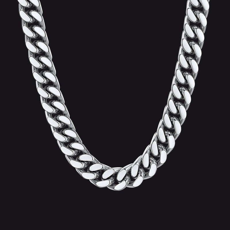 Chunky Cuban Link Chain Choker Necklace for , 5/12/14mm Width