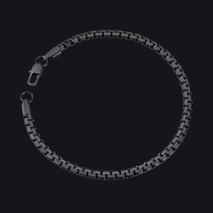 Flat Box Link Chain Bracelet for