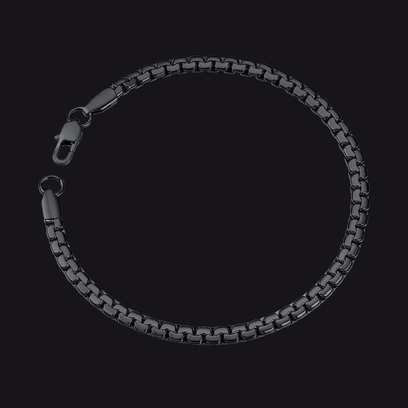 Flat Box Link Chain Bracelet for