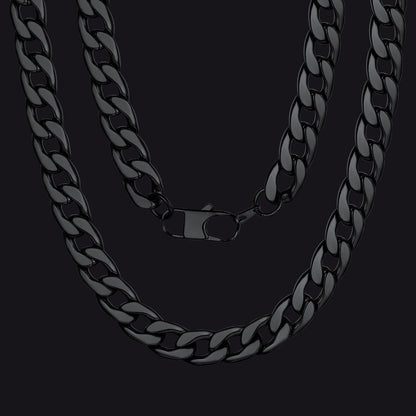 Sturdy Cuban Link Chain Necklace Lobster Clasp for