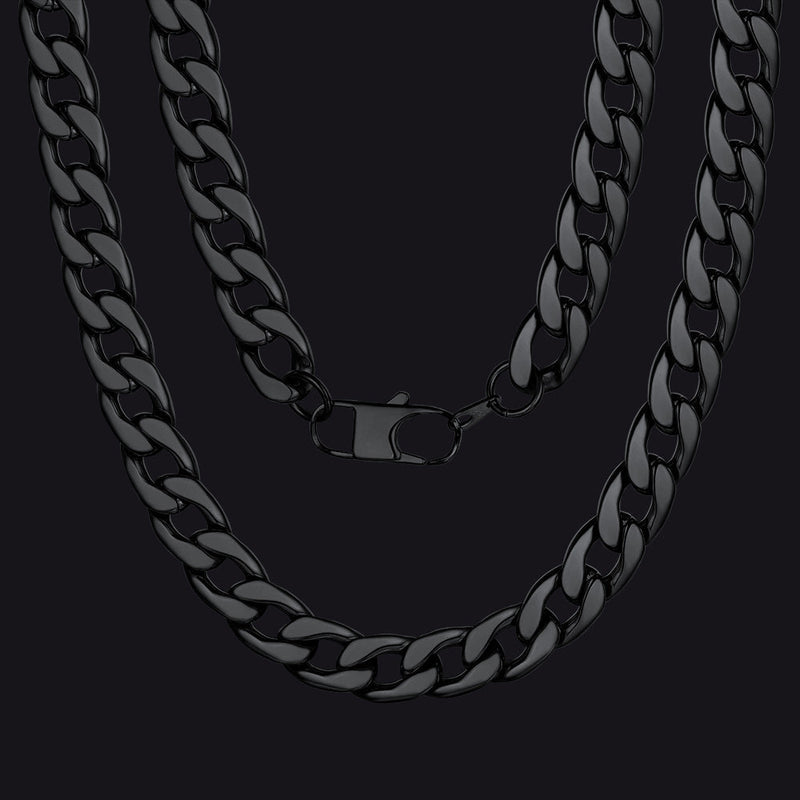 Sturdy Cuban Link Chain Necklace Lobster Clasp for