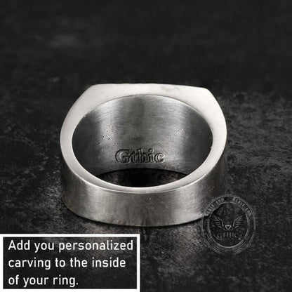 Helm of Awe Valknut Sterling Silver Viking Ring