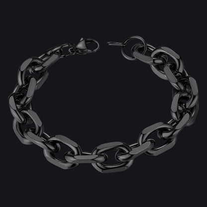 Stainless Steel Rolo Link Bracelet for