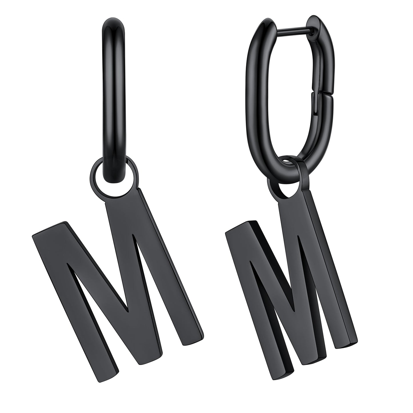 Hypoallergenic Initial Letter Dangle Earrings for