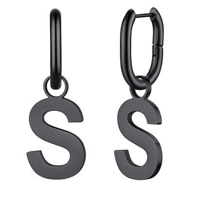 Hypoallergenic Initial Letter Dangle Earrings for