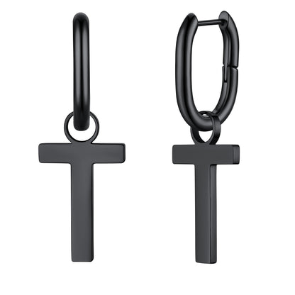 Hypoallergenic Initial Letter Dangle Earrings for