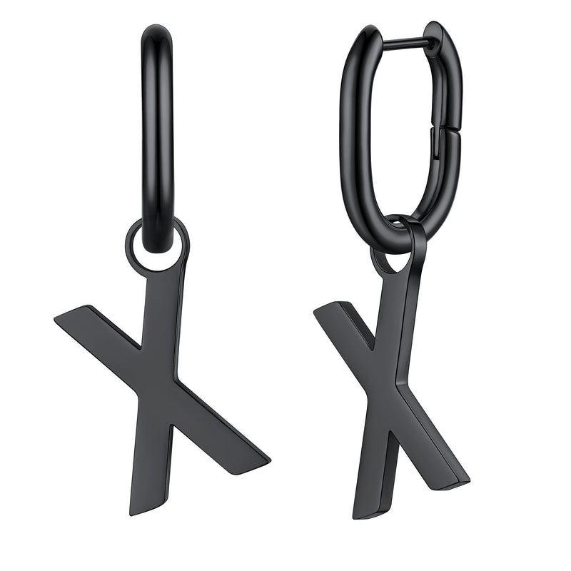 Hypoallergenic Initial Letter Dangle Earrings for