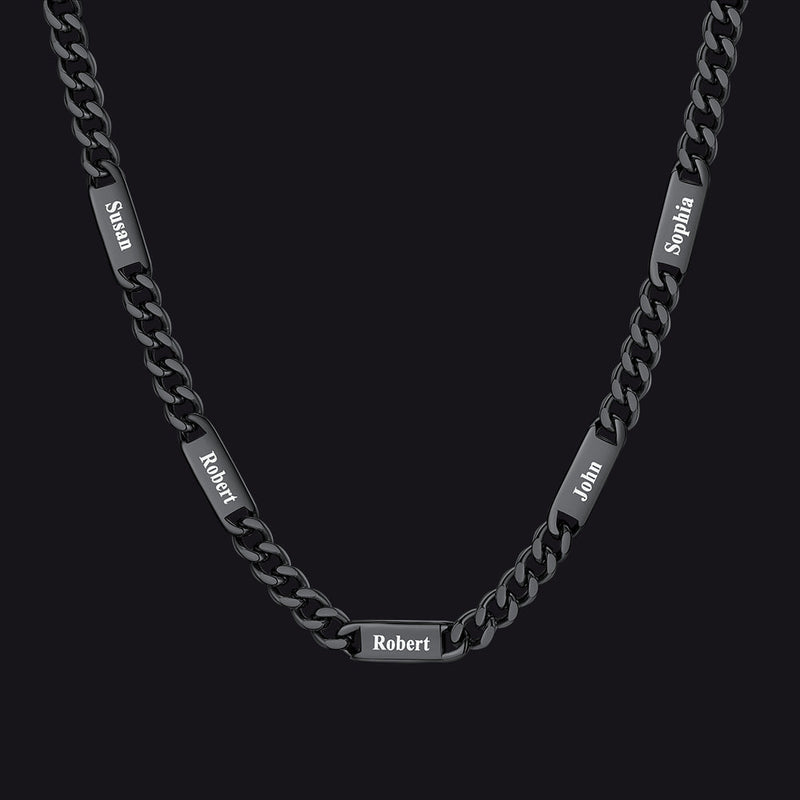 Customized Engraved Cuban Chain Name Link Necklace for