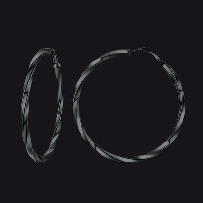 Thick Hoops Loop Earrings for 30/40/60/80mm