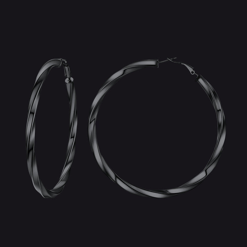 Thick Hoops Loop Earrings for 30/40/60/80mm