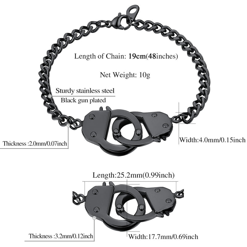 4mm Handcuff Chain Bracelet for Stainless Steel