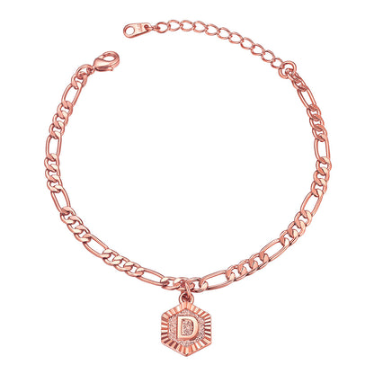 Custom Initial Figaro Link Anklet for