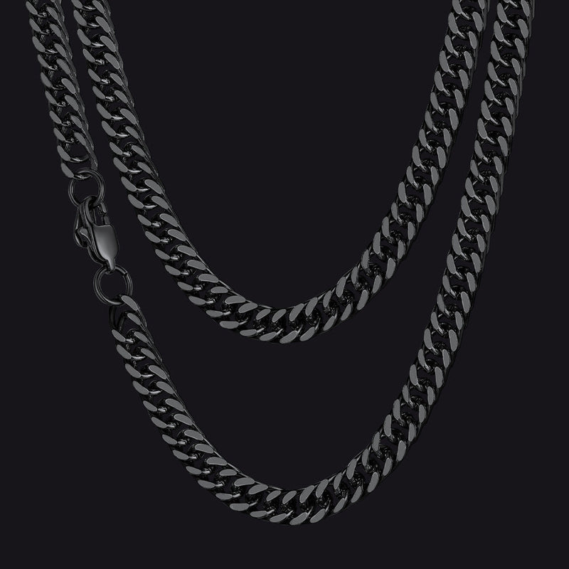 Miami Cuban Link Chain Necklace With Gift Crad for Him
