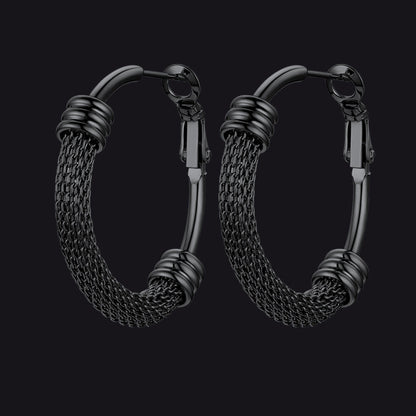 Minimalist Chunky Hoop Earrings for With Lobster Clasp
