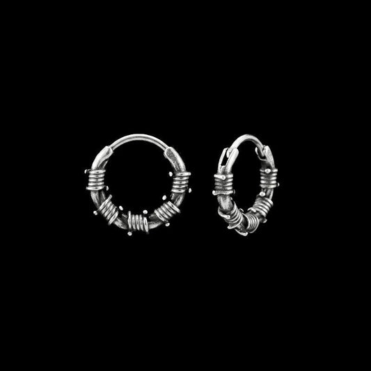 Barb Wire Hoop Earrings