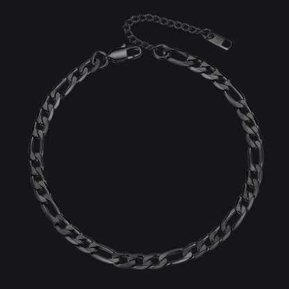 6mm Figaro Chain Anklet Bracelet for
