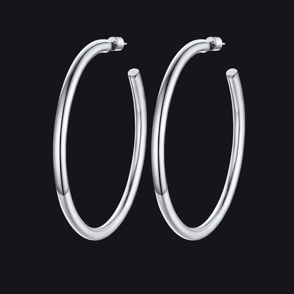 20/30/40/60/80mm Large Thin Hoop Earrings for
