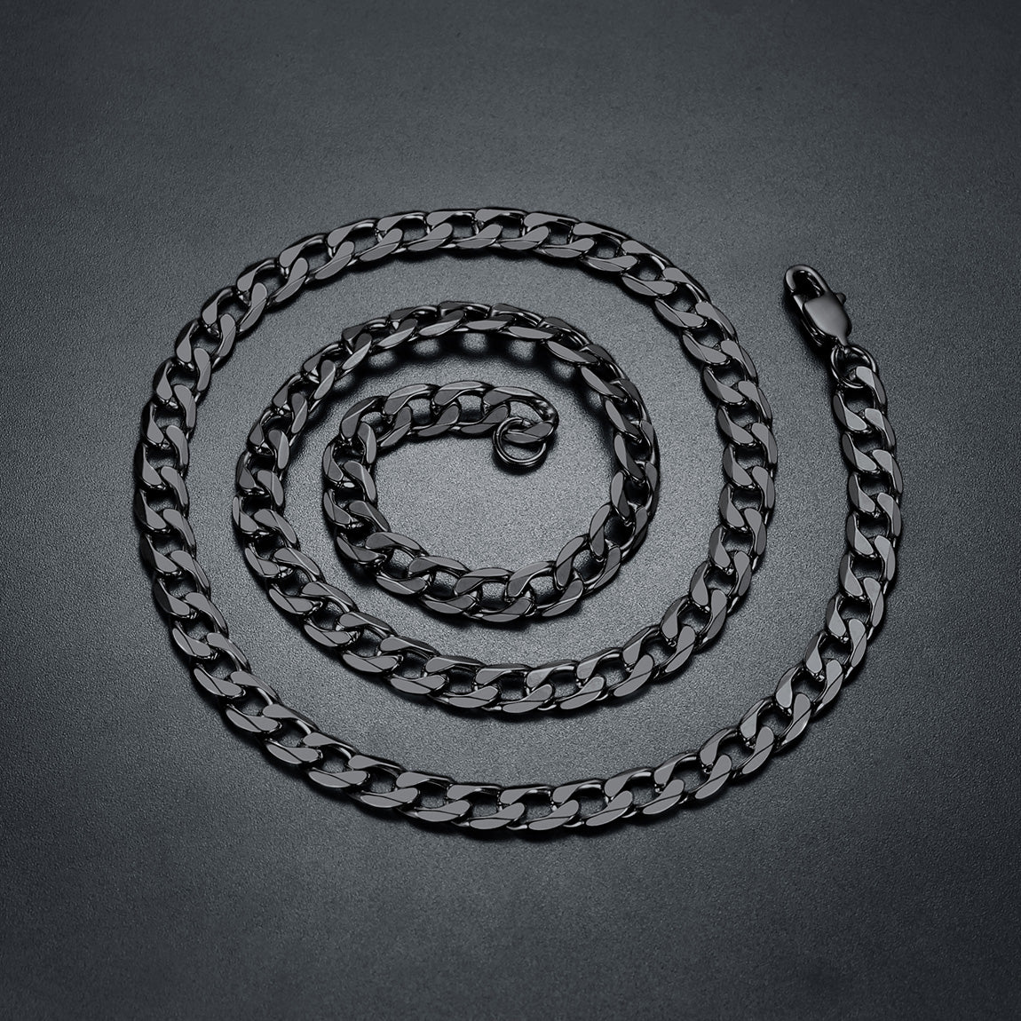 Poseidon Trident & Curb Chain Layered Necklaces Set for