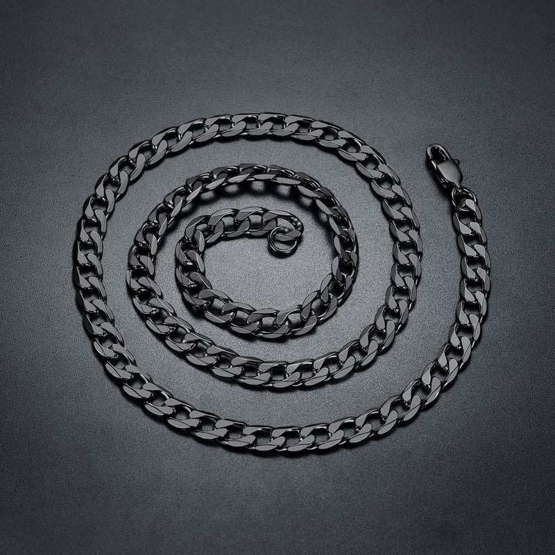 Poseidon Trident & Curb Chain Layered Necklaces Set for