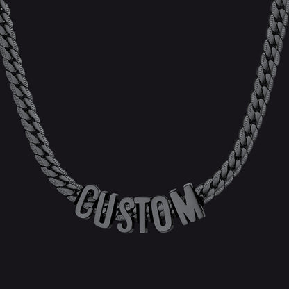 8mm Custom Name Cuban Chain Necklace for