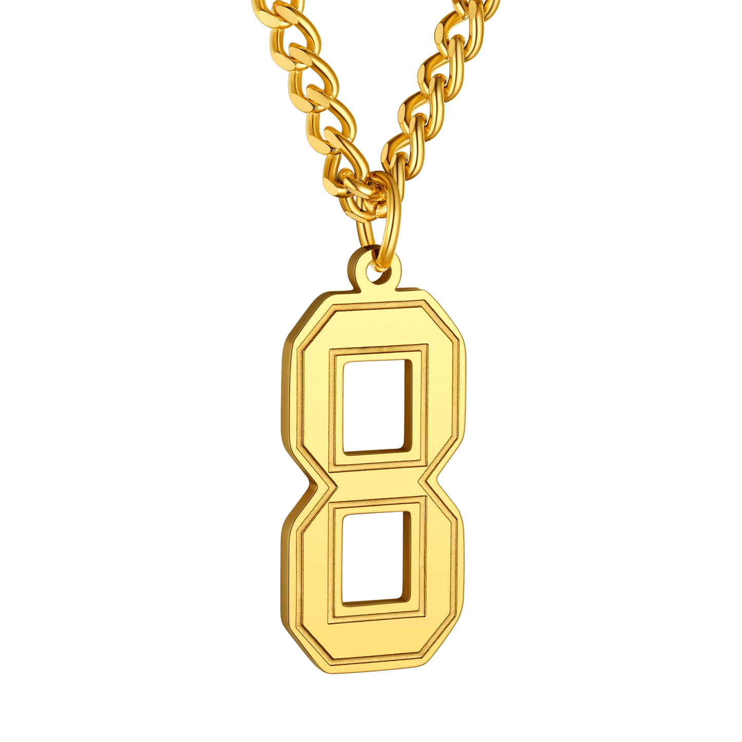 Personalized Sports Jersey Number Chain Necklace for Sport Fans