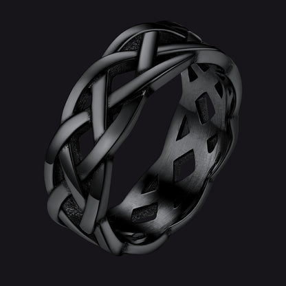 Irish Celtic Knot Band Ring Stainless Steel for