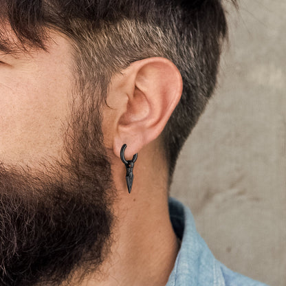 Viking Earrings for ��� Arrowhead Spear Gungnir Drop Hoop Earrings
