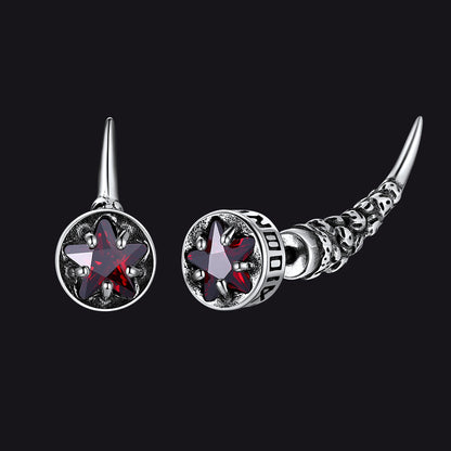 Viking Rune Fang Stud Earrings for ��� Nordic Star Cz Earrings