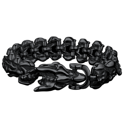 Viking Dragon Head Bracelet Stainless Punk Bracelet