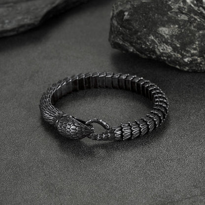 Viking Snake J��rmungandr Bracelet Stainless Steel Bangle Bracelet