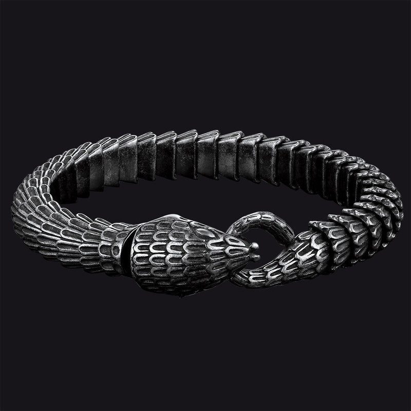 Viking Snake J��rmungandr Bracelet Stainless Steel Bangle Bracelet