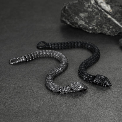 Viking Snake J��rmungandr Bracelet Stainless Steel Bangle Bracelet