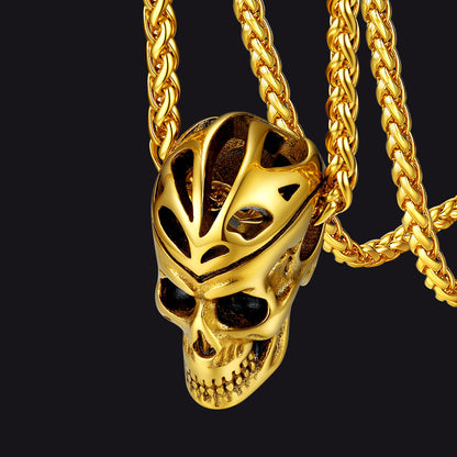 Flash Gothic Skull Necklace Pendant for