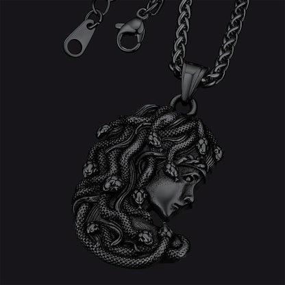 Greek Mythology Medusa Pendant Necklace Stainless Steel