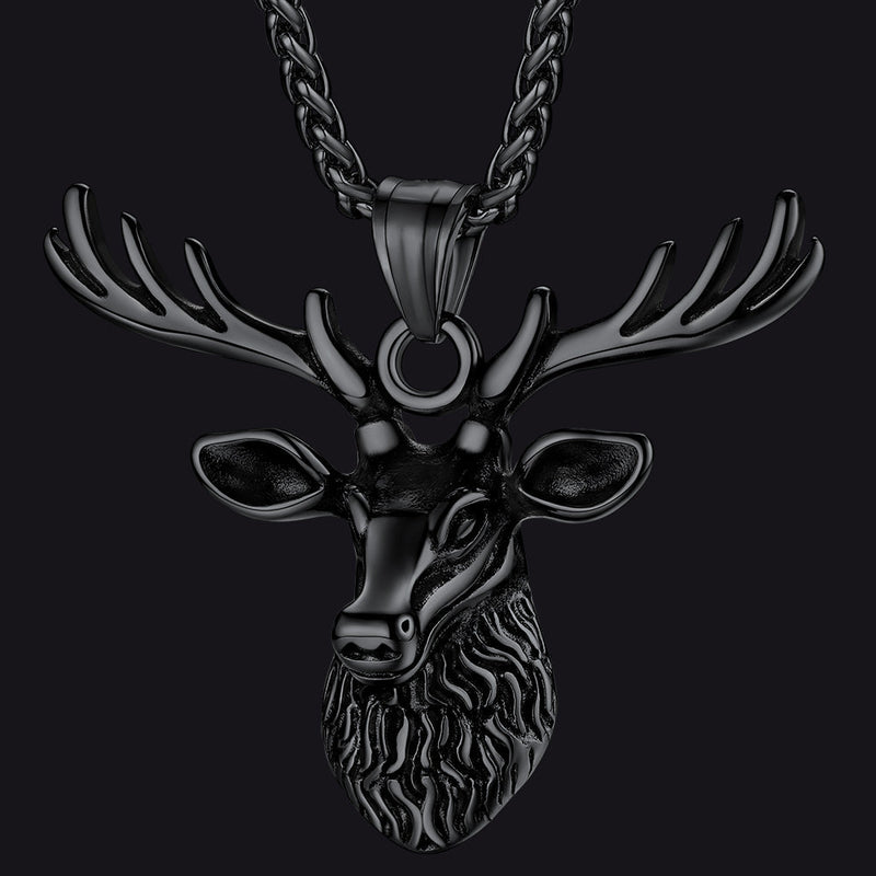 Viking Deer Necklace Pendant for