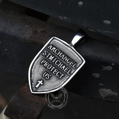 Archangel Saint Michael Sword Stainless Steel Pendant