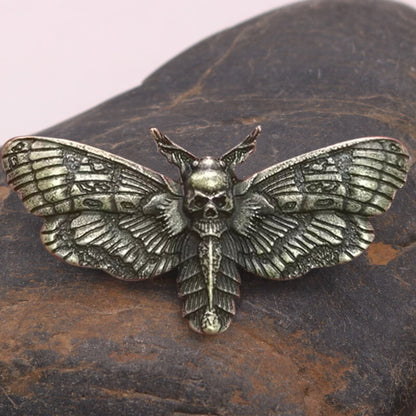 Death Head Moth Zinc Alloy Skull Brooch
