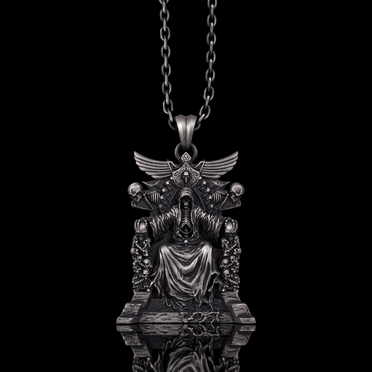 Death Regal Throne Sterling Silver Pendant
