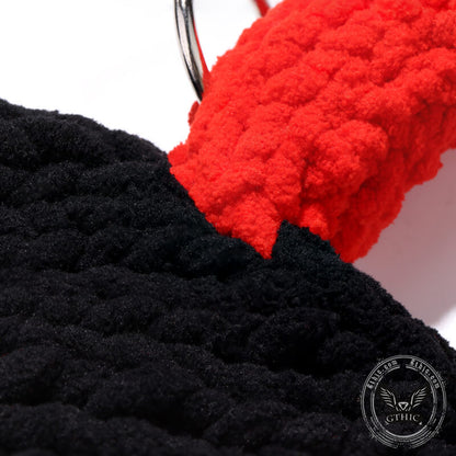 Demon Horn Knit Ski Mask Balaclava Hat